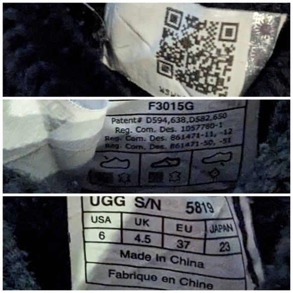 Ugg Women's 6 Classic Cardy Black Boots Thick Knit Knee or Ankle Boots Buttons - Picture 15 of 15